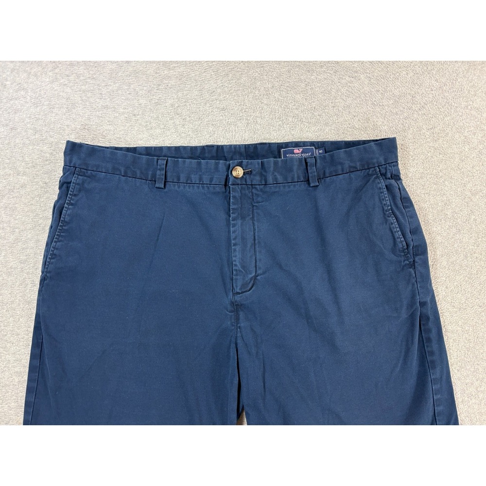 Vineyard Vines BREAKER Cotton Flat Front Shorts (Men's 42) Blue - 9" - Picture 2 of 12
